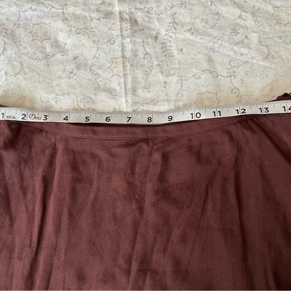Jones‎ New York Brown A-Line Midi Skirt with Pleats for Casual Work